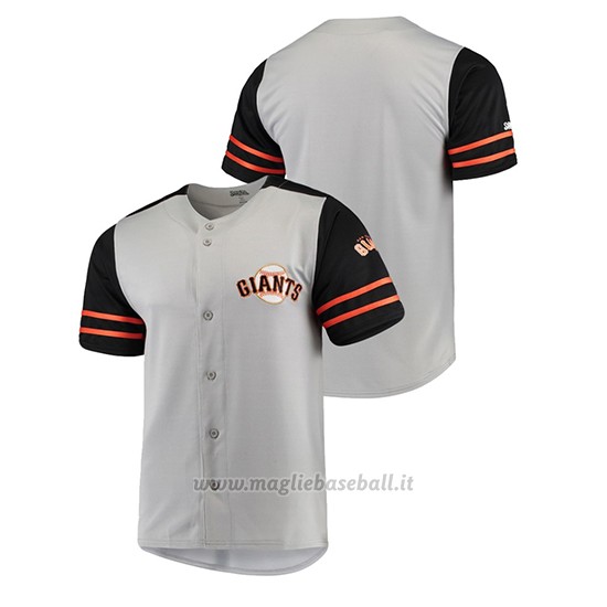 Maglia Baseball Uomo San Francisco Giants Button-down Stitches Autentico Grigio